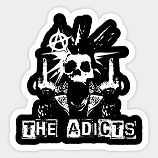 adicts skeleton punk Sticker